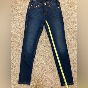 True Religion Jennie Curvy Mid Rise Skinny Jeans
Size 28 Women's Blue